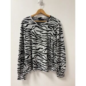 Social Standard Sanctuary Anthropologie Zebra Print Sweater Sz L